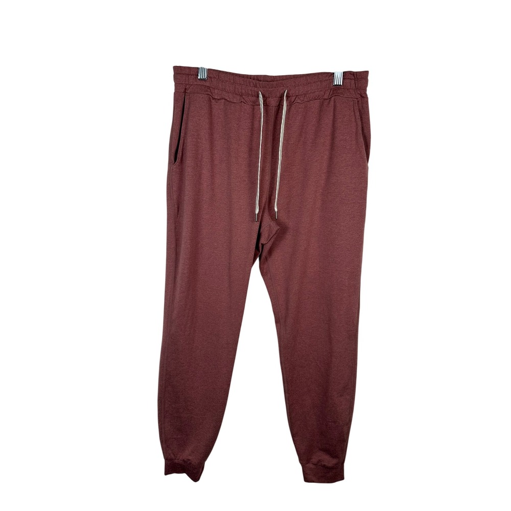 Vuori Ponto Performance Joggers Women Large Red Good Stained Heathered Soft